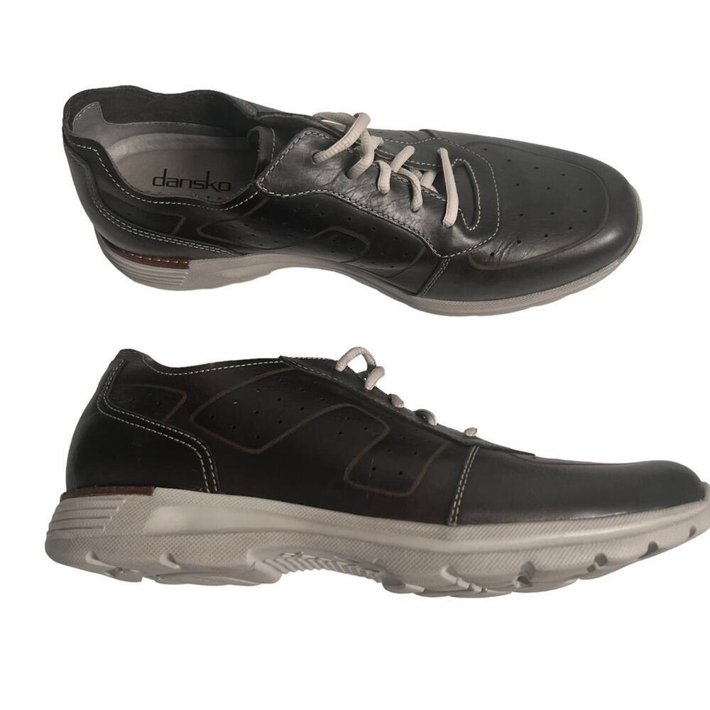 Dansko Wesley Lace Up Black Leather Men's Comfort Sneaker Men's Size 12